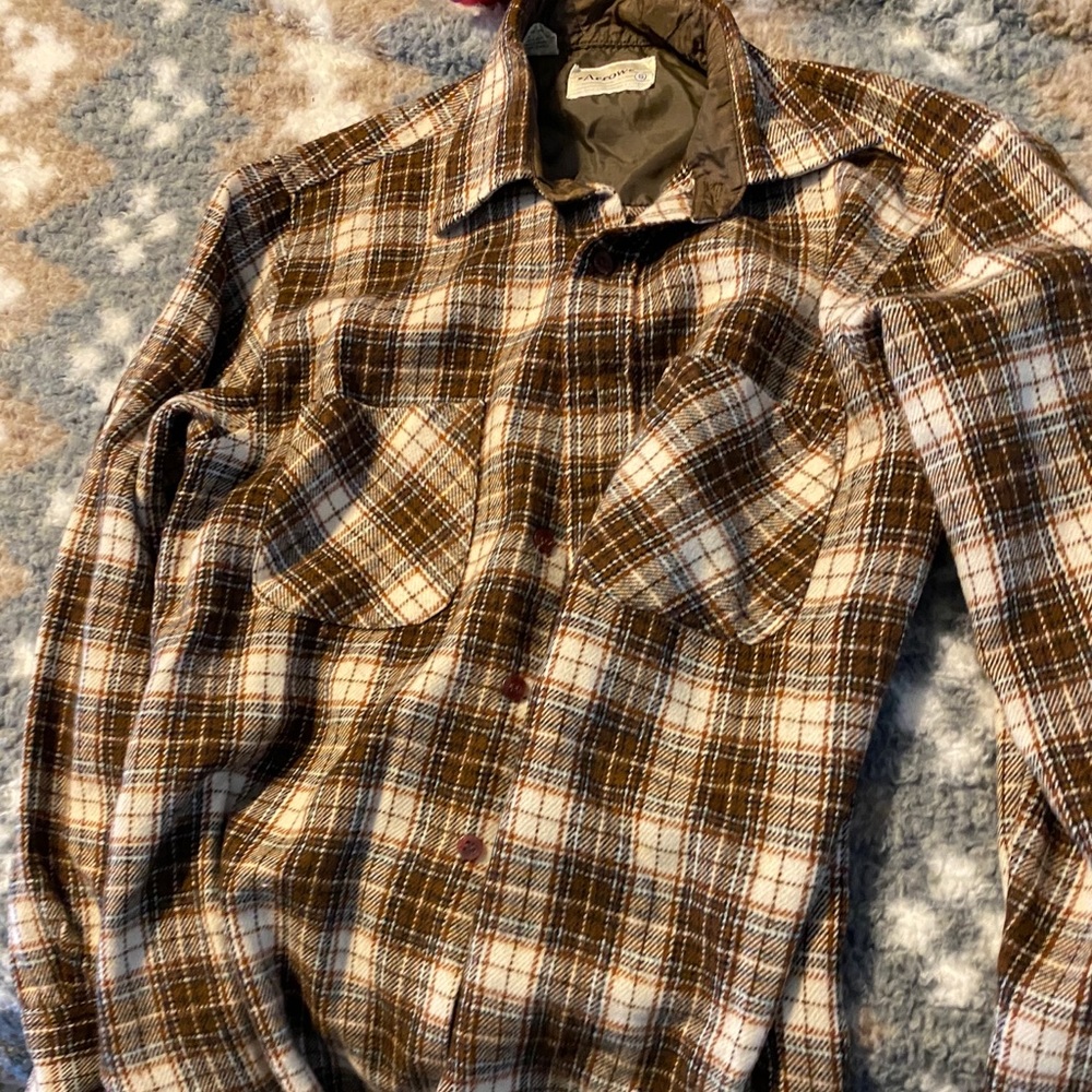 brown flannel
